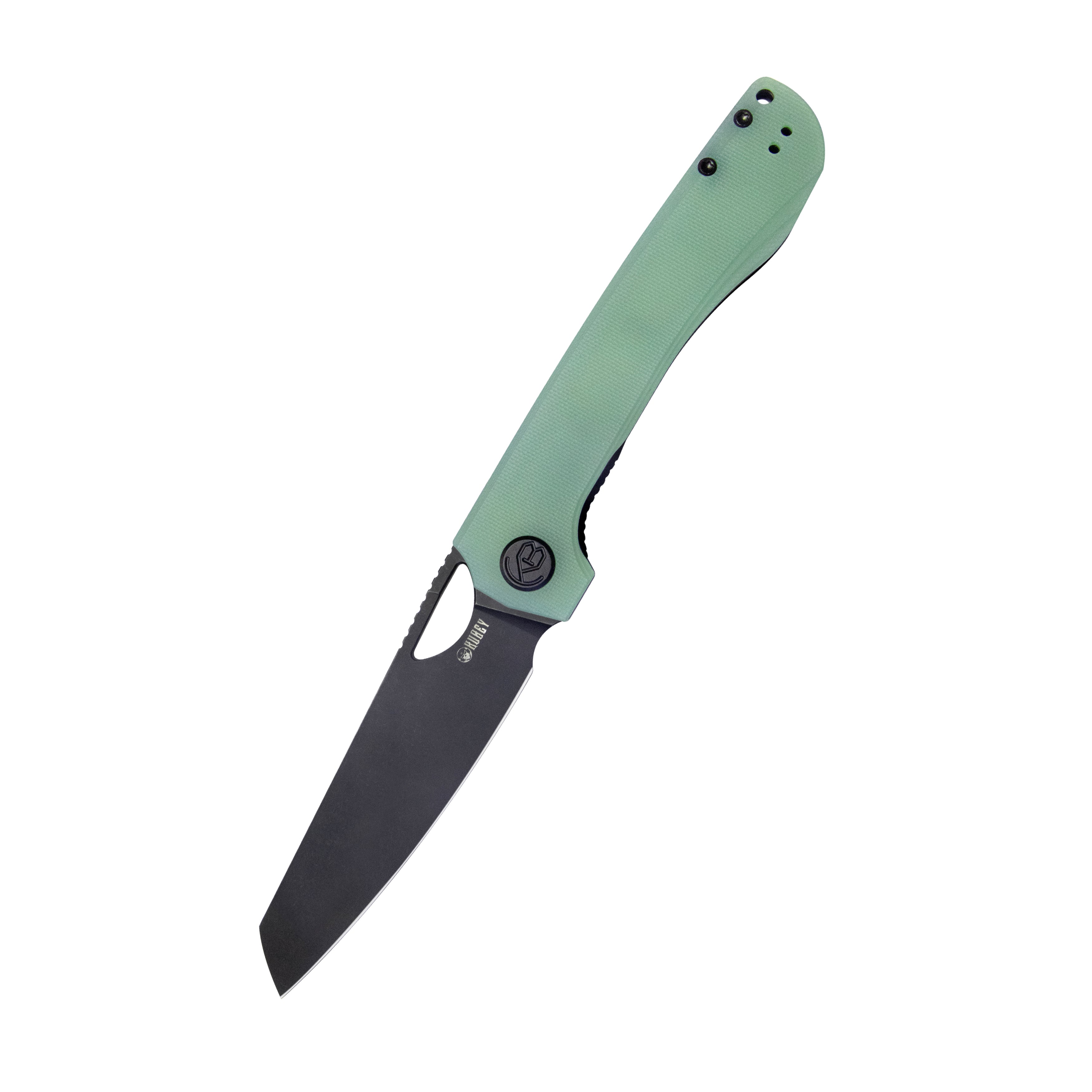 Kubey Elang Liner Lock Klappmesser Jade G10 Griff 3,94" Blackwashed Sheepsfoot AUS-10 KU365D