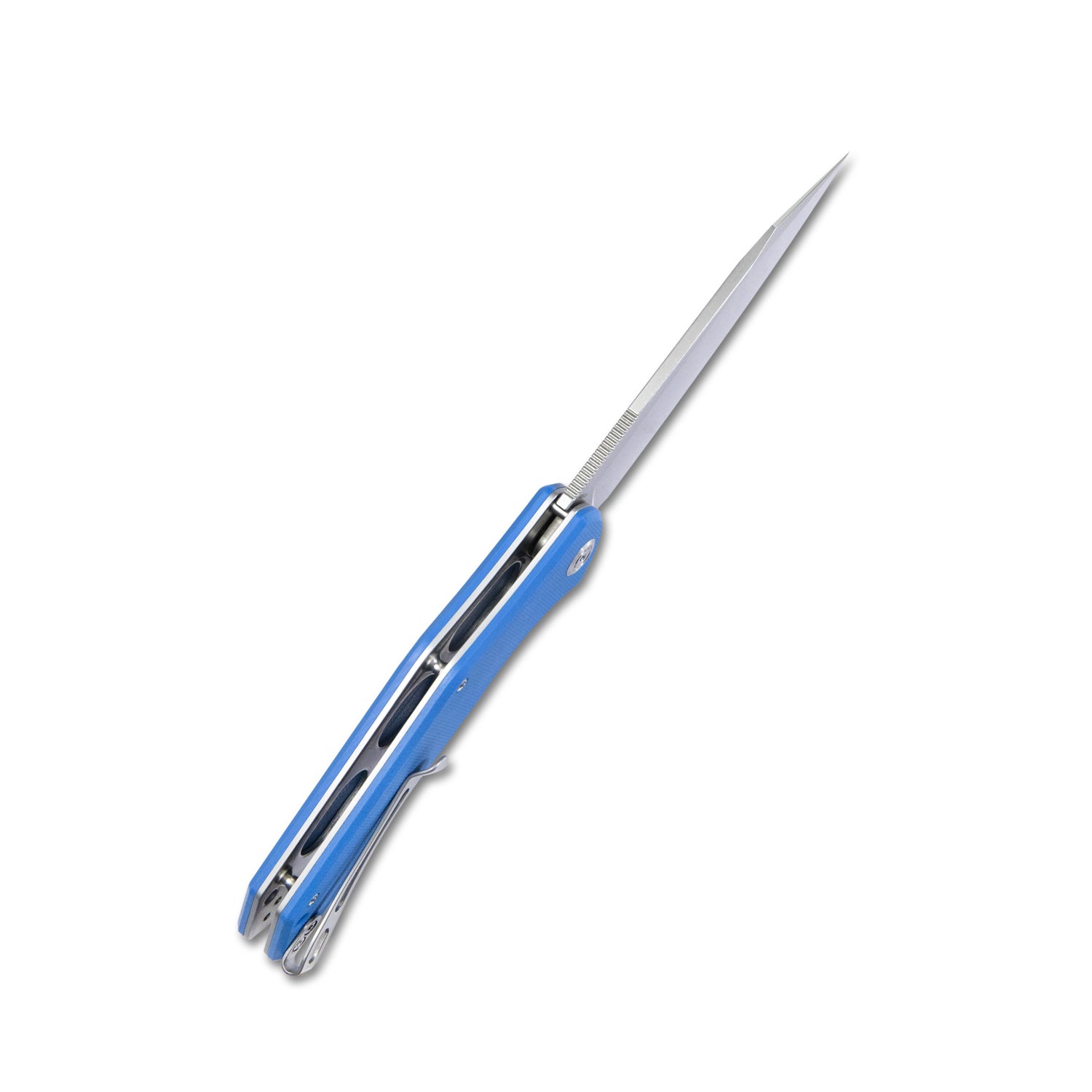 Kubey Flash Liner Lock Flipper Klappmesser Blauer G10-Griff 3,82" Perlengestrahltes AUS-10 KU158H
