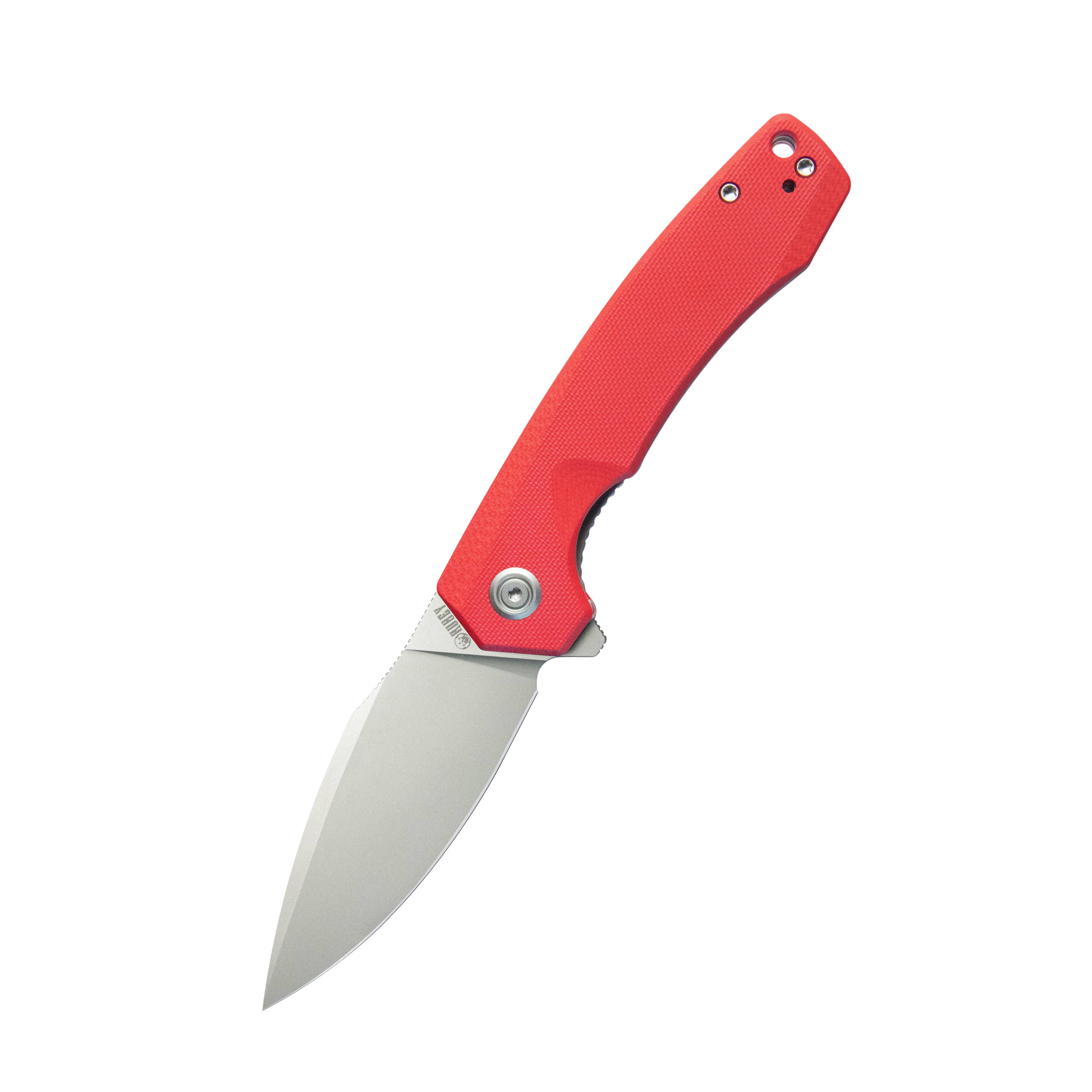 Kubey Calyce Liner Lock Flipper Folding Knife Red G10 Handle 3.27" Bead Blasted AUS-10 KU901J