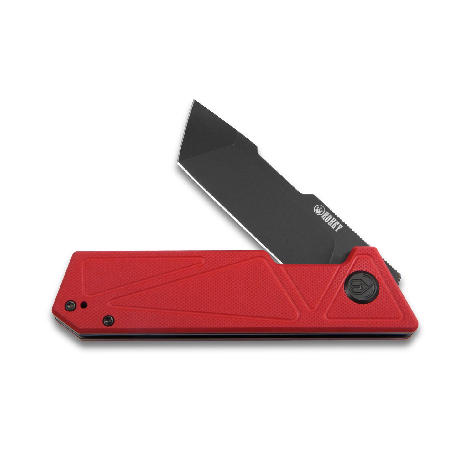Kubey Avenger Outdoor Edc Folding Pocket Knife Red G10 Handle 3.07" Dark Stonewashed D2 KU104D