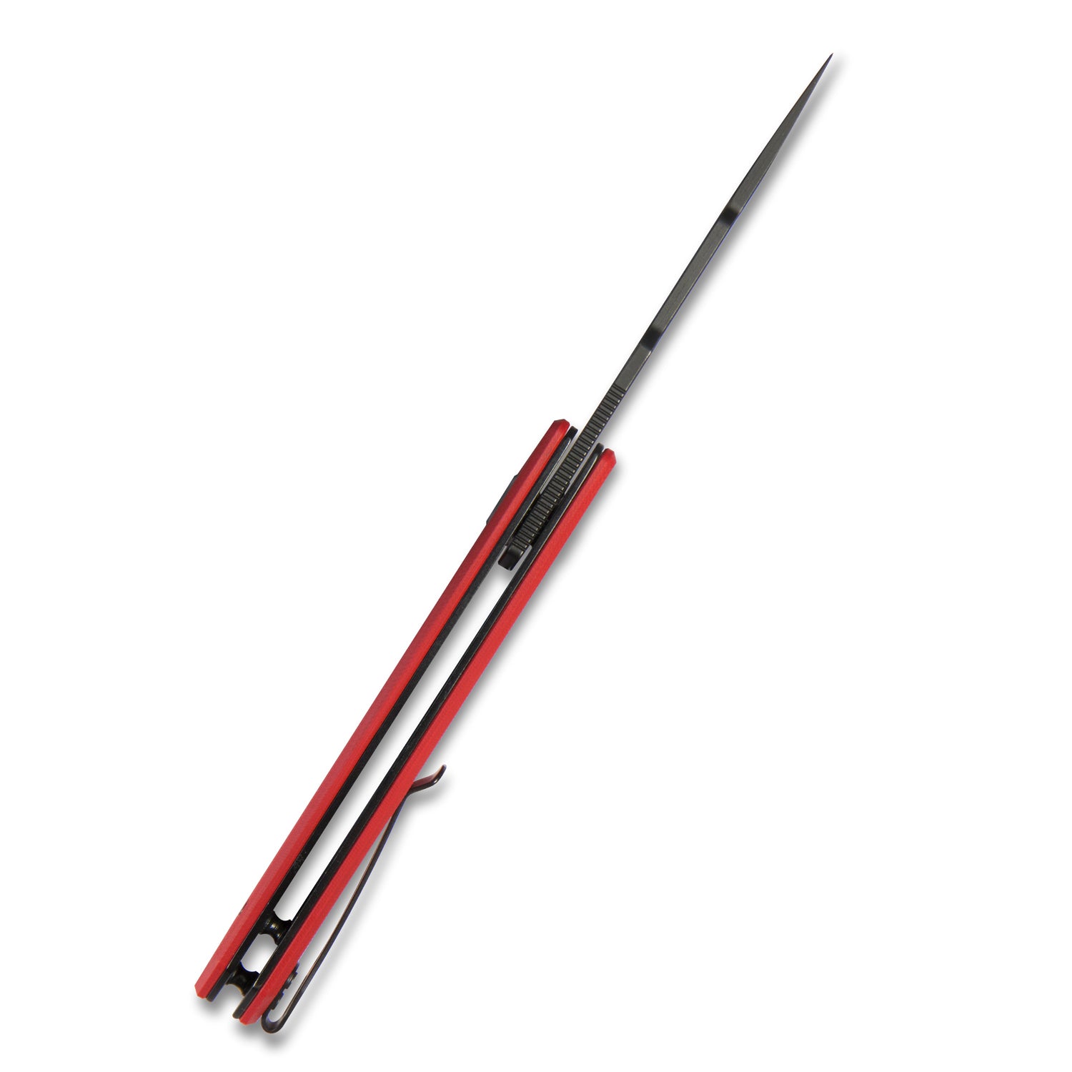 Kubey Avenger Outdoor Edc Folding Pocket Knife Red G10 Handle 3.07" Dark Stonewashed D2 KU104D