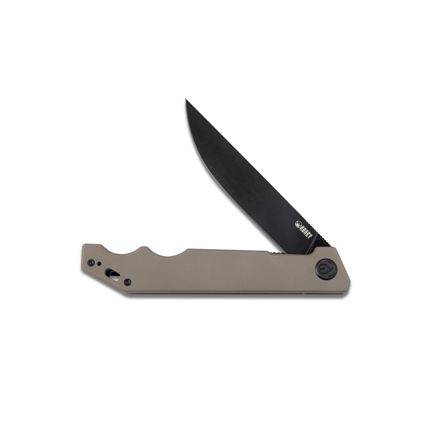 Kubey Pylades Liner Lock Flipper Klappmesser Roter G10-Griff 4,65" Blackwash AUS-10 KU253C