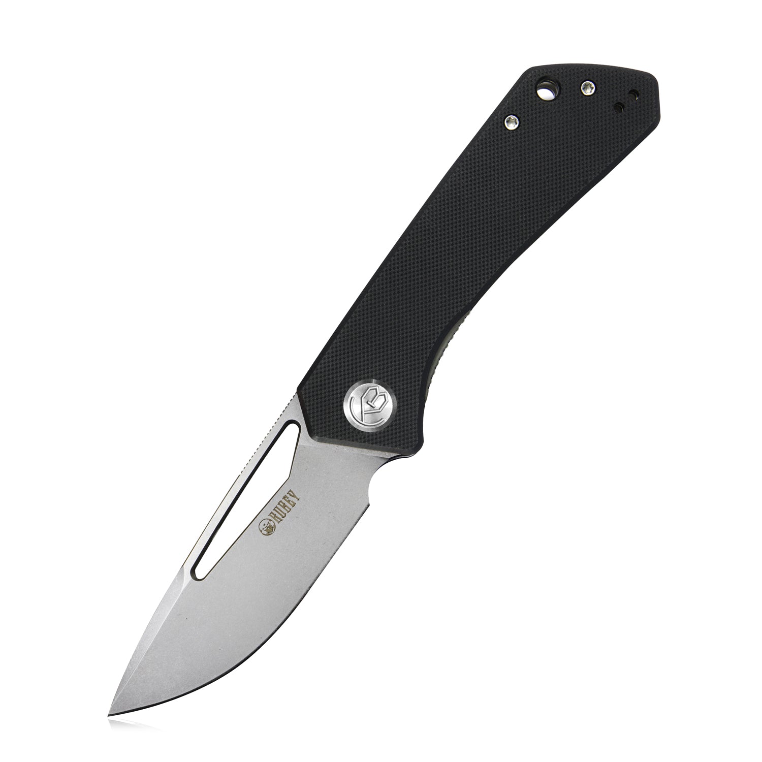 Kubey Thalia Front Flipper EDC Taschenklappmesser Schwarzer G10-Griff 3,27" Perlengestrahlt D2 KU331A