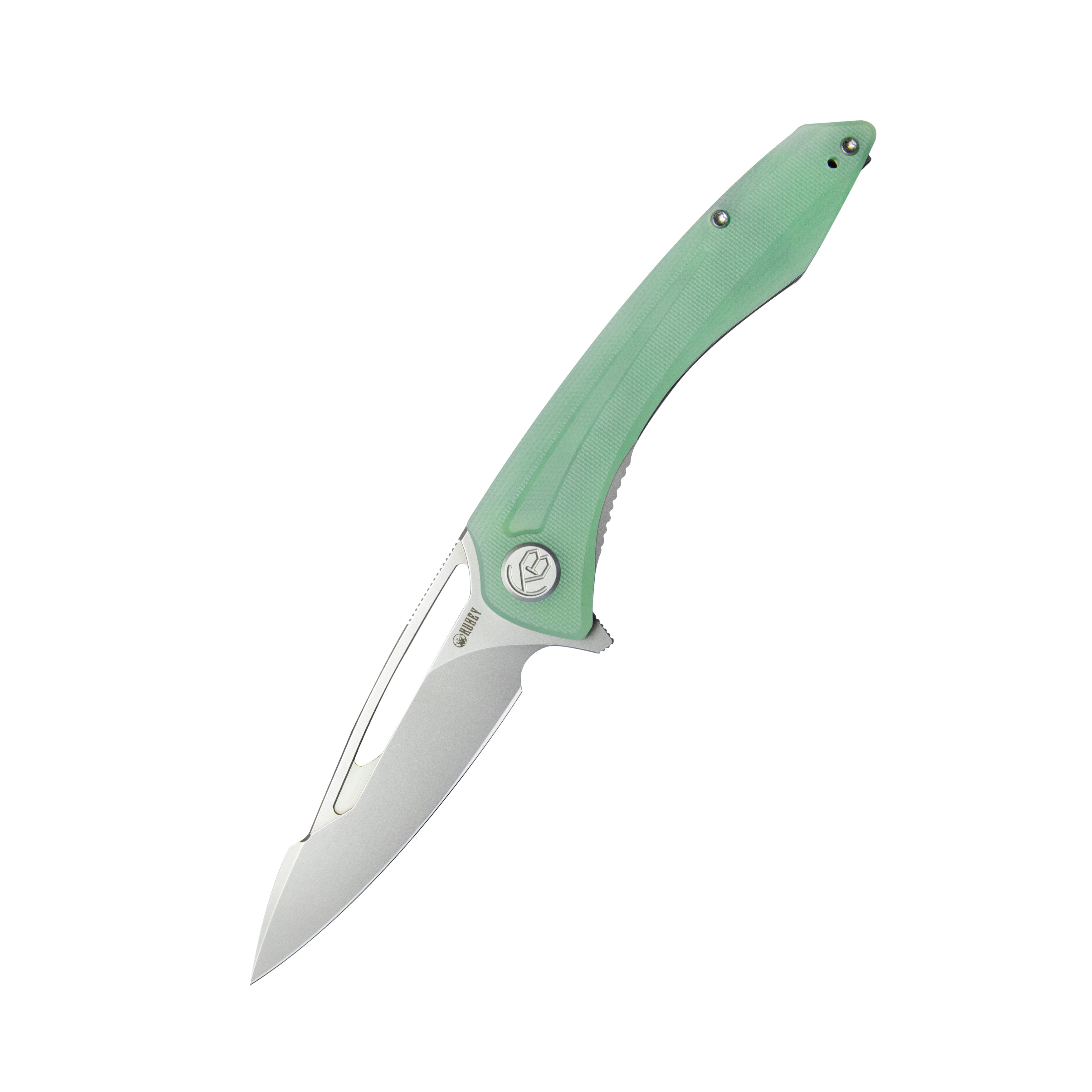 Kubey Merced Klappmesser, 3,46 Zoll perlgestrahlte AUS-10-Klinge mit robustem Jade-G10-Griff, zuverlässiges taktisches Taschenmesser KU345D