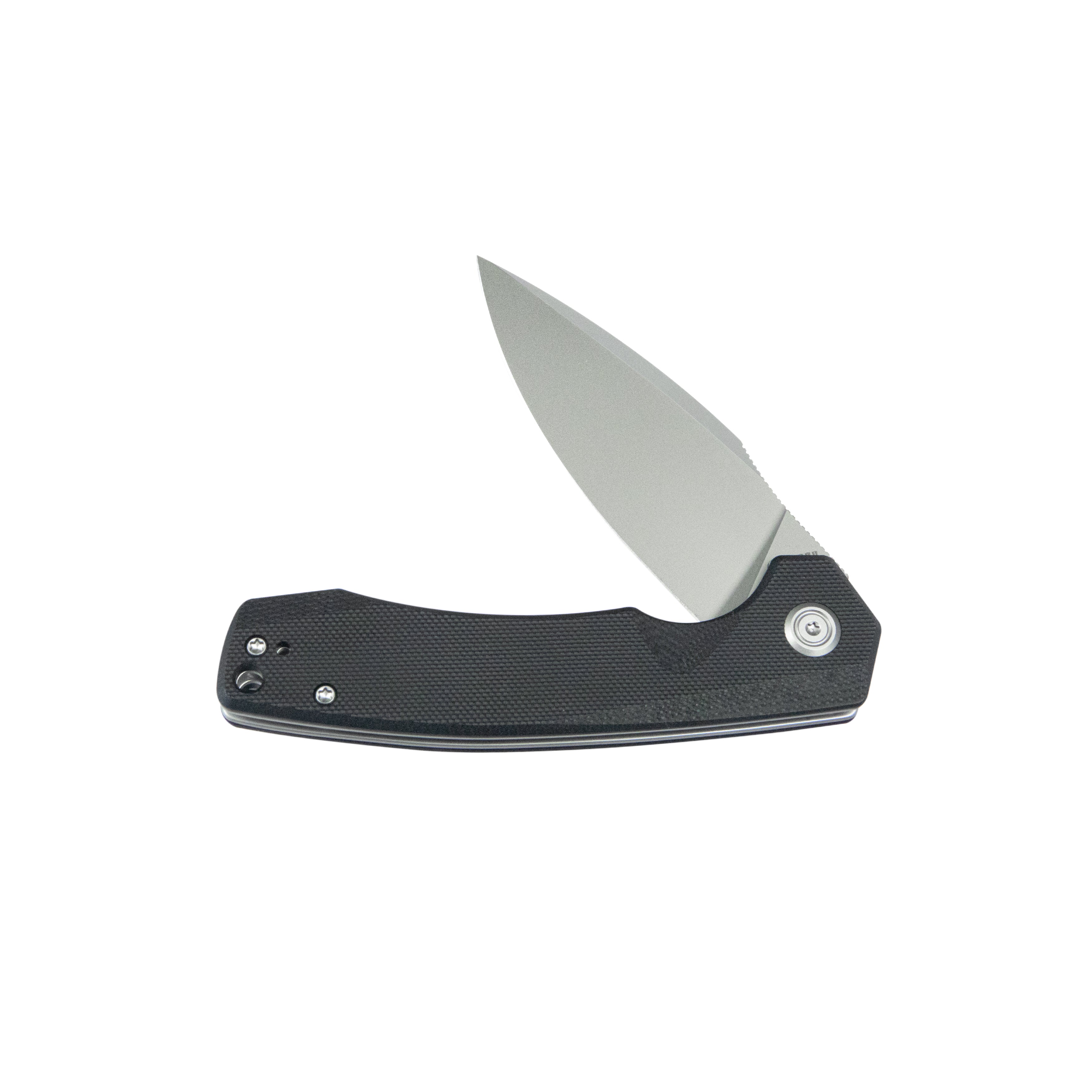 Kubey Calyce Liner Lock Flipper Folding Knife Black G10 Handle 3.27" Bead Blasted AUS-10 KU901K
