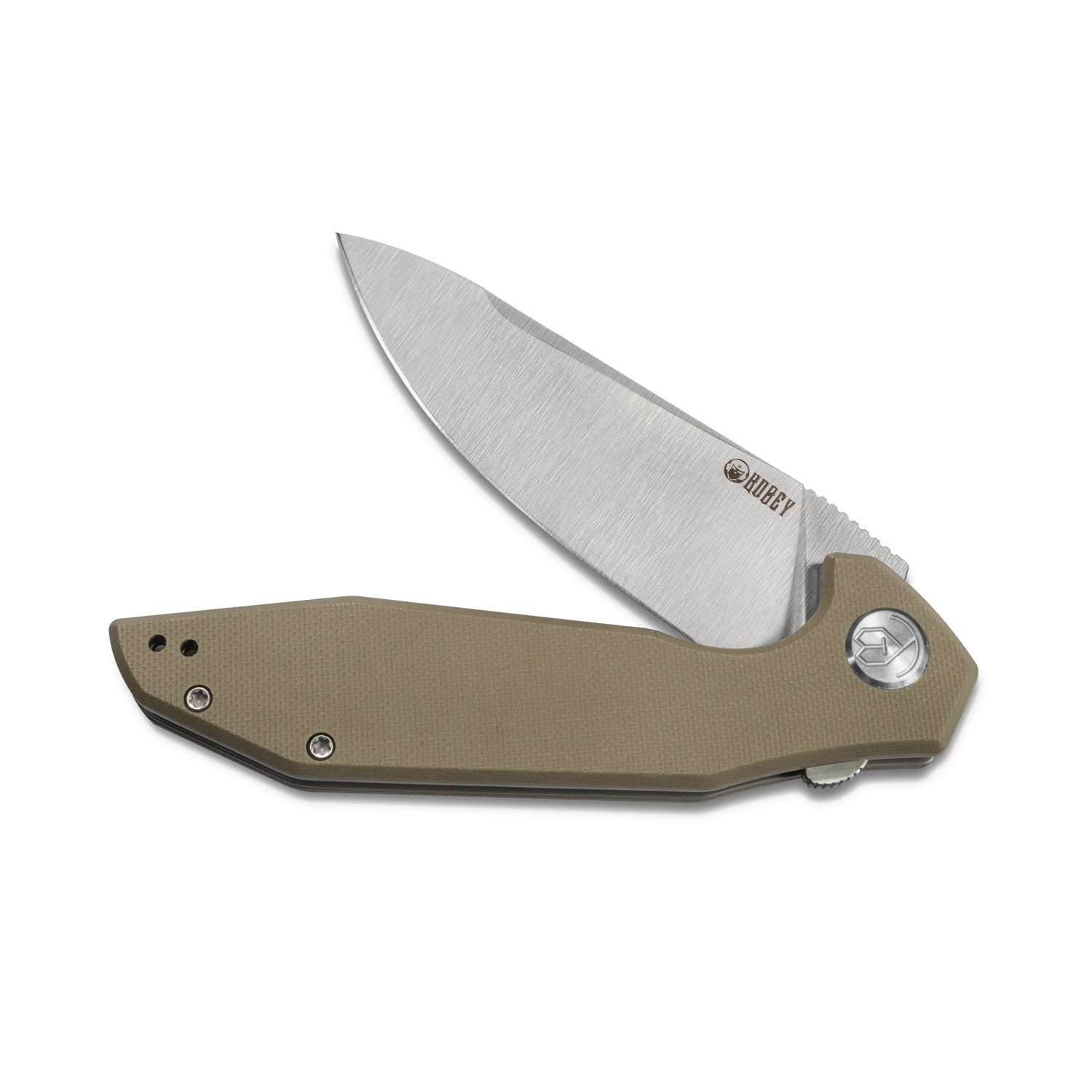 Kubey Nova Liner Lock Flipper Klapptaschenmesser Tan G10 Griff Satin D2 KU117F