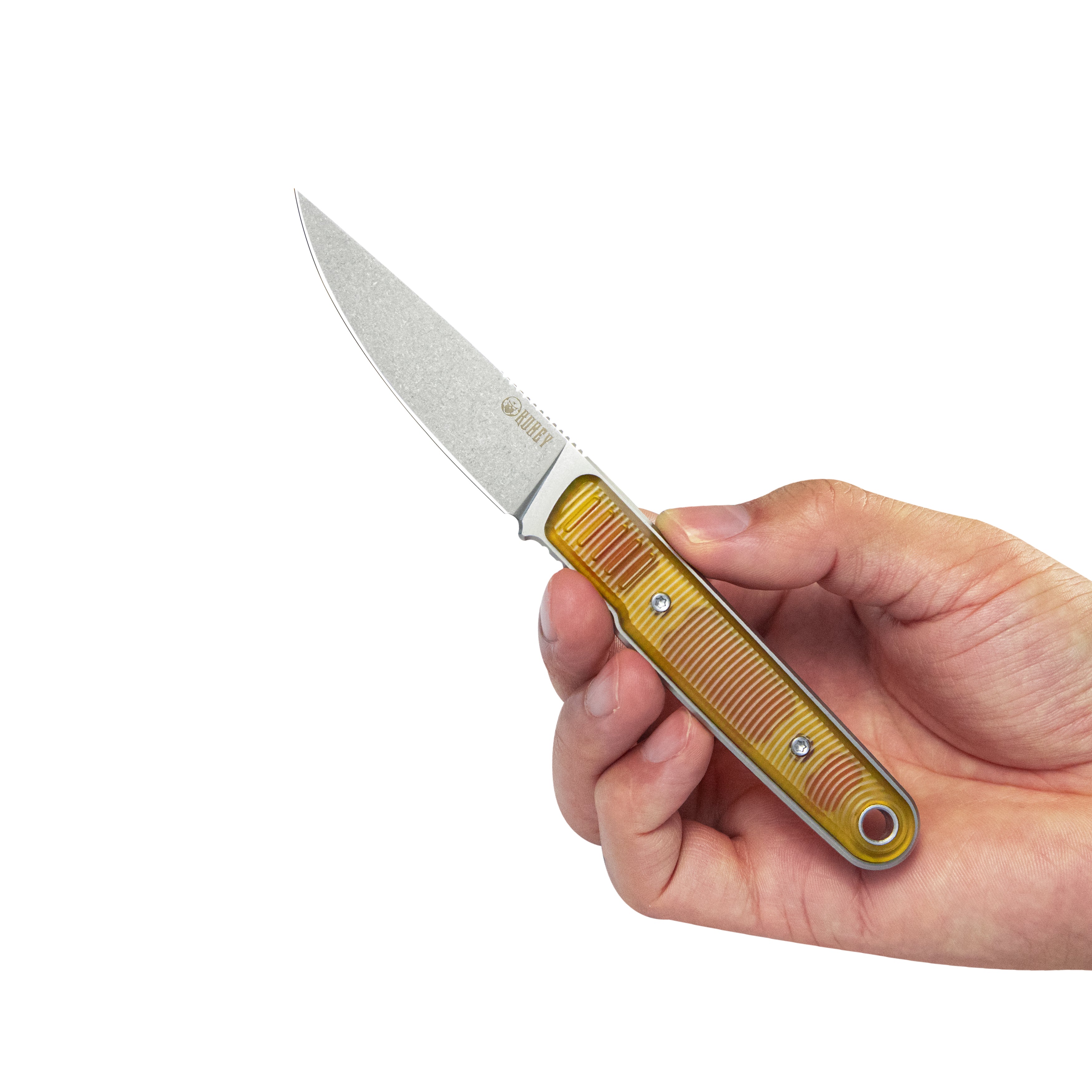 Kubey JL Drop Point Fixie Every Day Carry Fixed Blade Knife Ultem Handle 3.11'' Drop Point Beadblast 14C28N KU356C