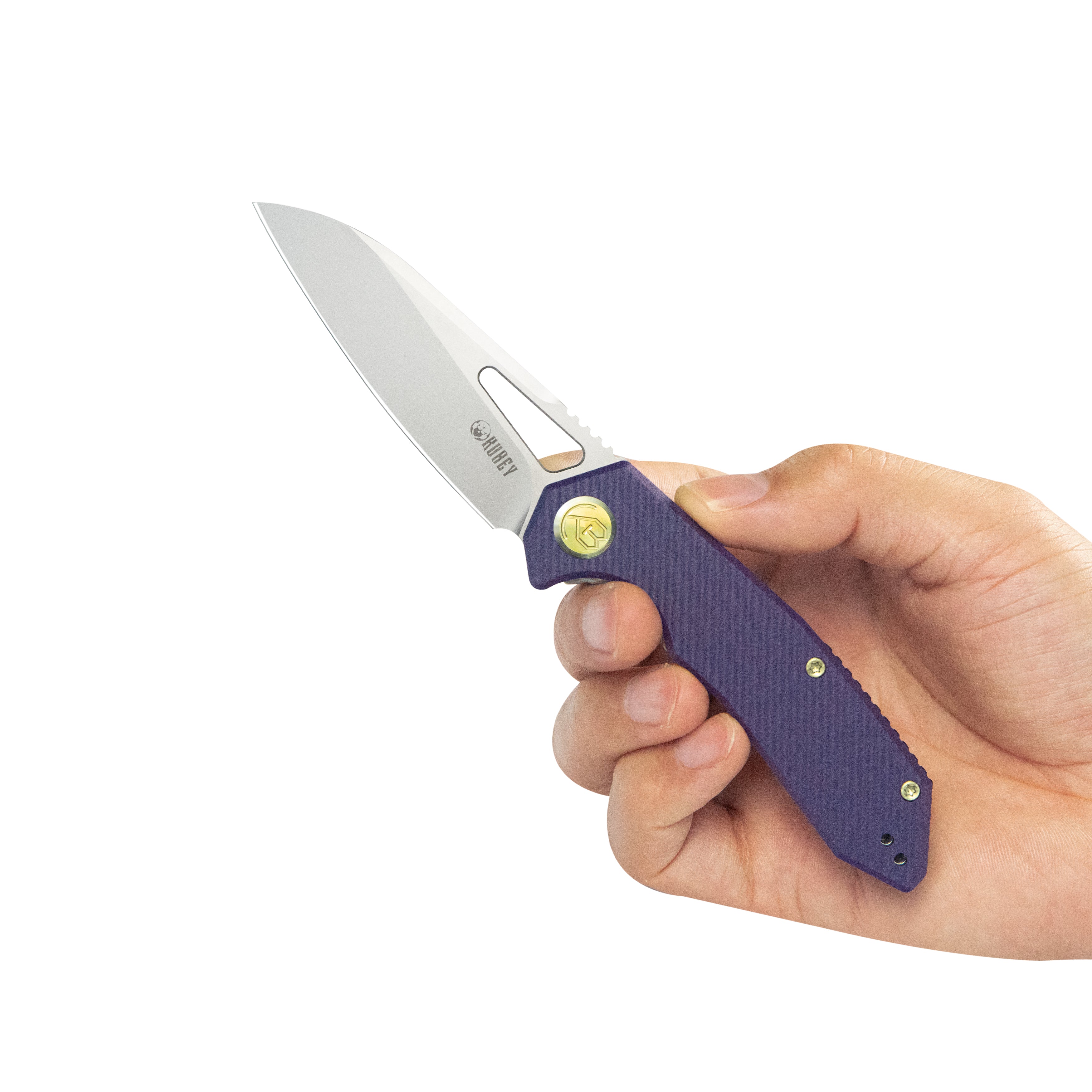 Kubey Vagrant Liner Lock Folding Knife Purple G10 Handle 3.1" Sandblast M390 KB291S