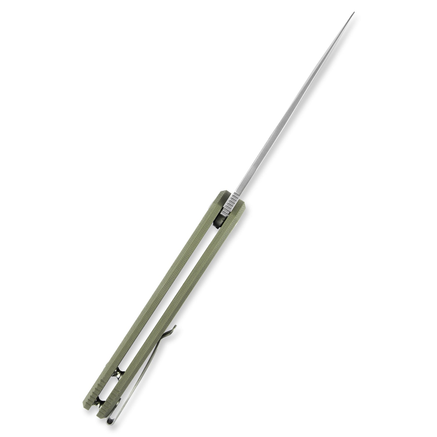 Kubey Darkness Liner Lock Flipper Folding Knife Green G10 Handle 4.72" Beadblast D2 KU003B