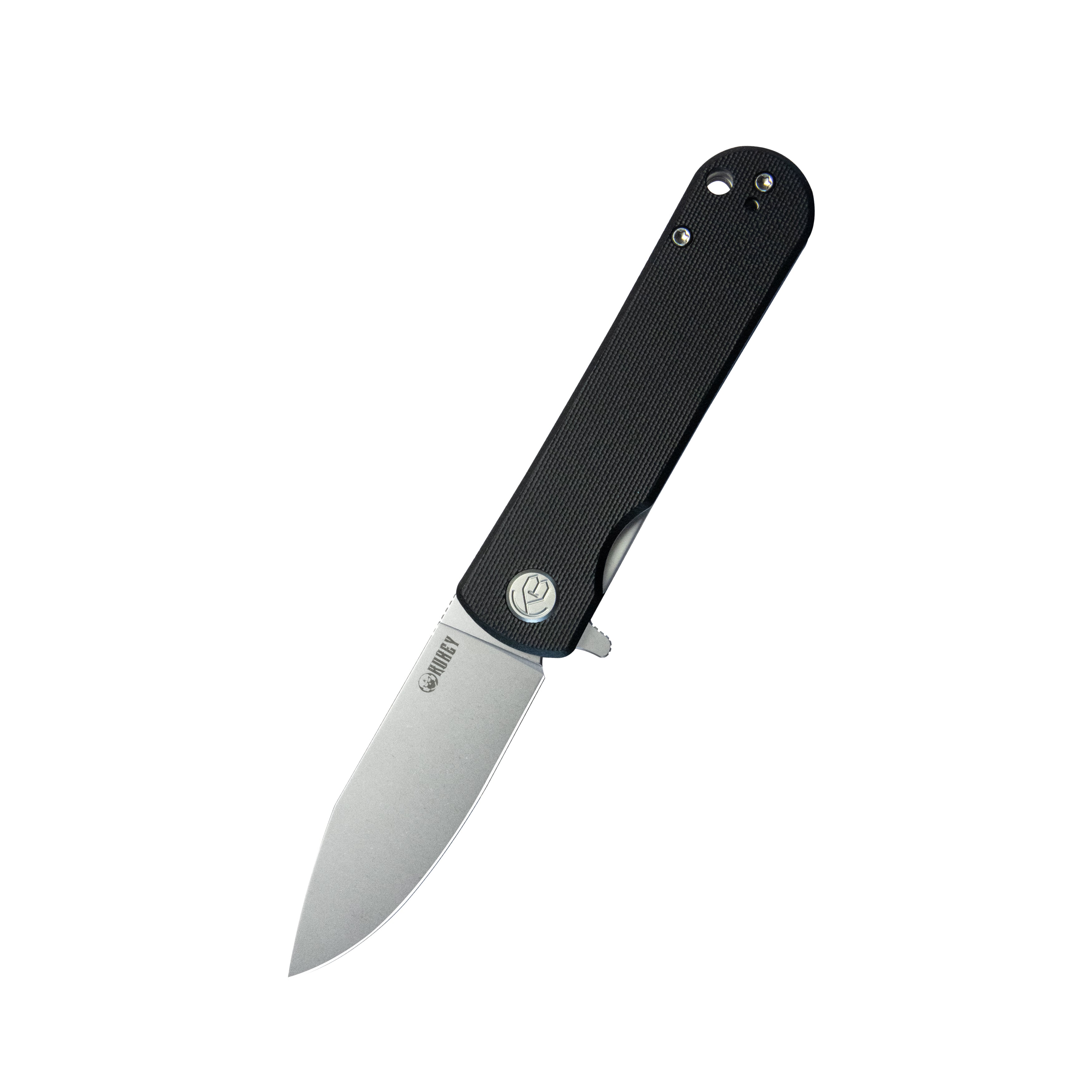 Kubey NEO Outdoor-Klapptaschenmesser, schwarzer G10-Griff, 8,9 cm, Beadblast AUS-10 KU371A