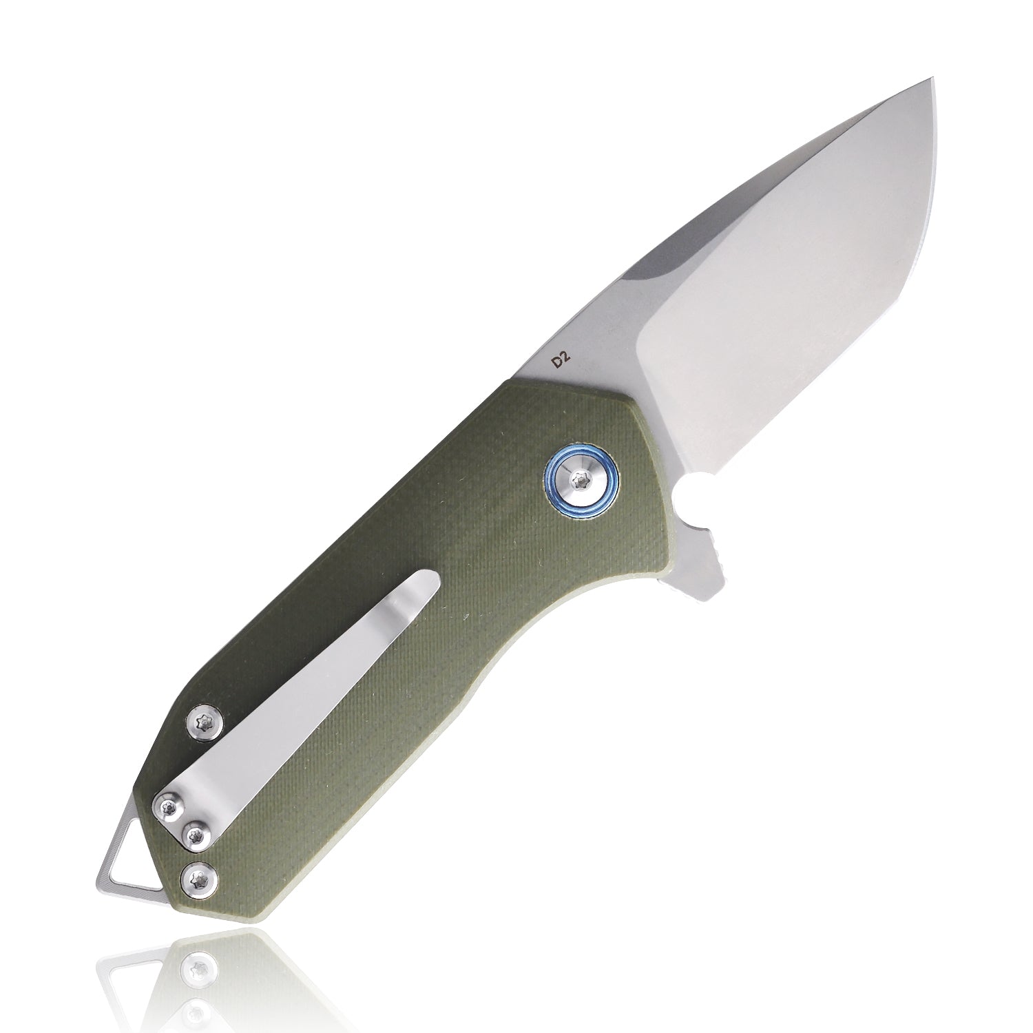 Kubey Campe Nest Liner Lock EDC Flippermesser Schwarzer G10-Griff 2,36" Sandstrahl D2 KU203B