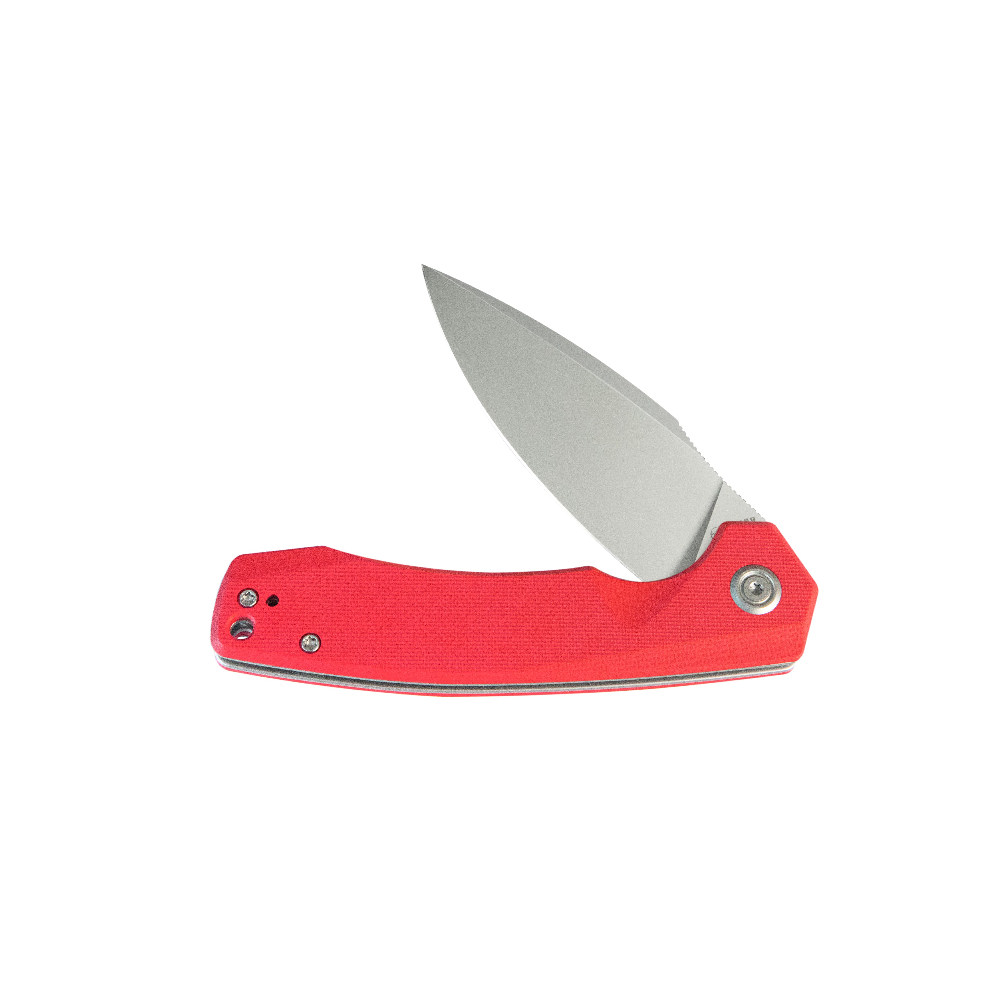 Kubey Calyce Liner Lock Flipper Folding Knife Red G10 Handle 3.27" Bead Blasted AUS-10 KU901J