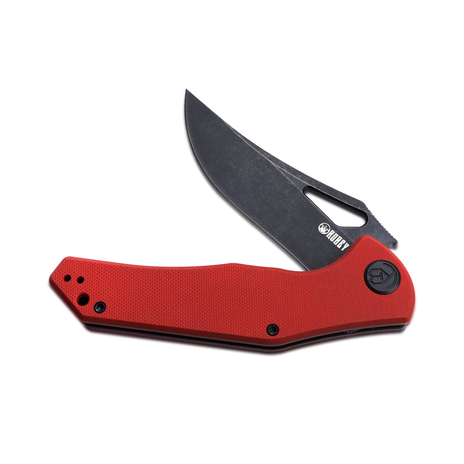 Kubey Phemius Liner Lock Folding Pocket Knife Red G10 Handle 3.66" Bead Blasted D2 KU149C