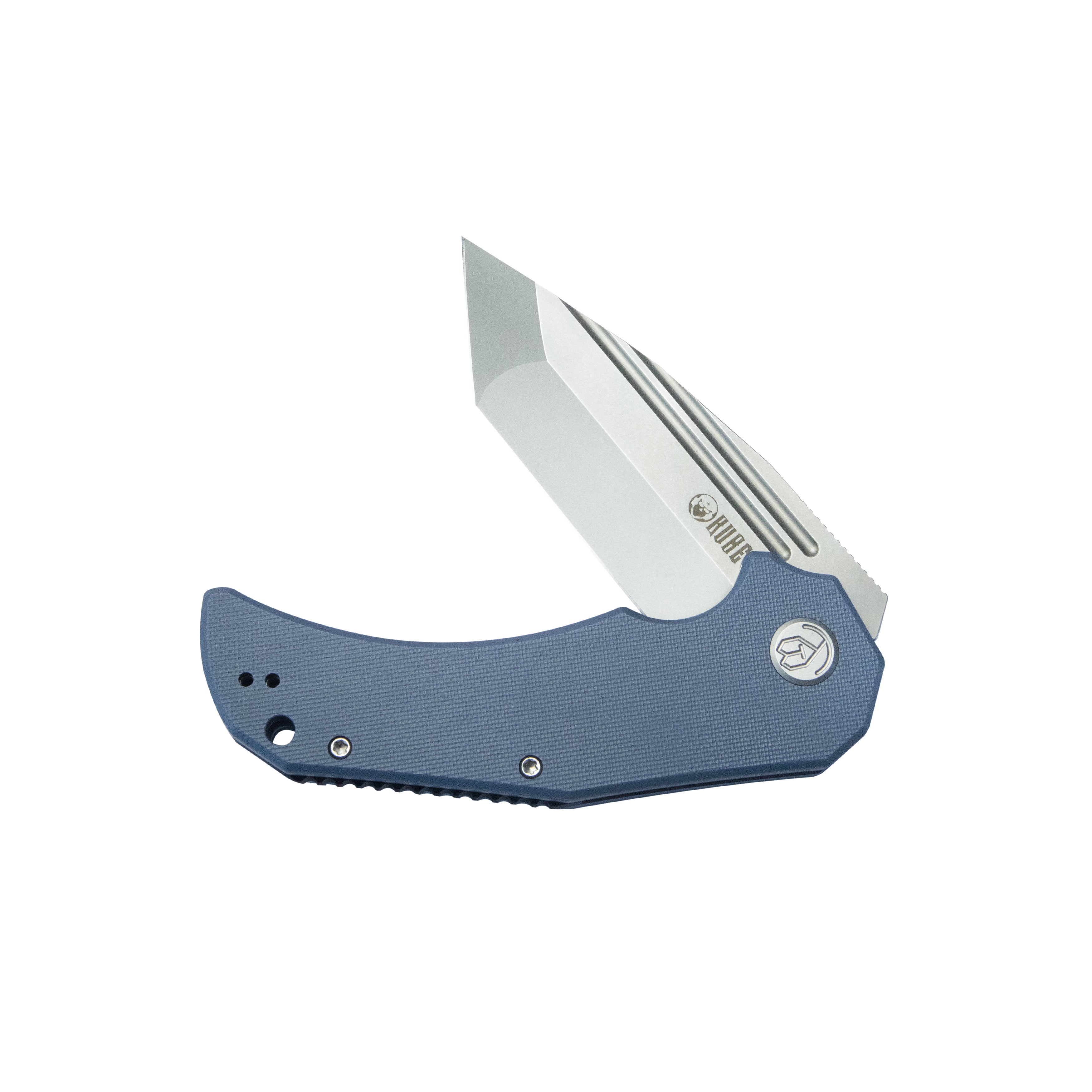 Kubey Mikkel Willumsen Design Bravo one Tanto Outdoor Klappcampingmesser Blauer G10-Griff 3,39" Beadblast AUS-10 KU318E