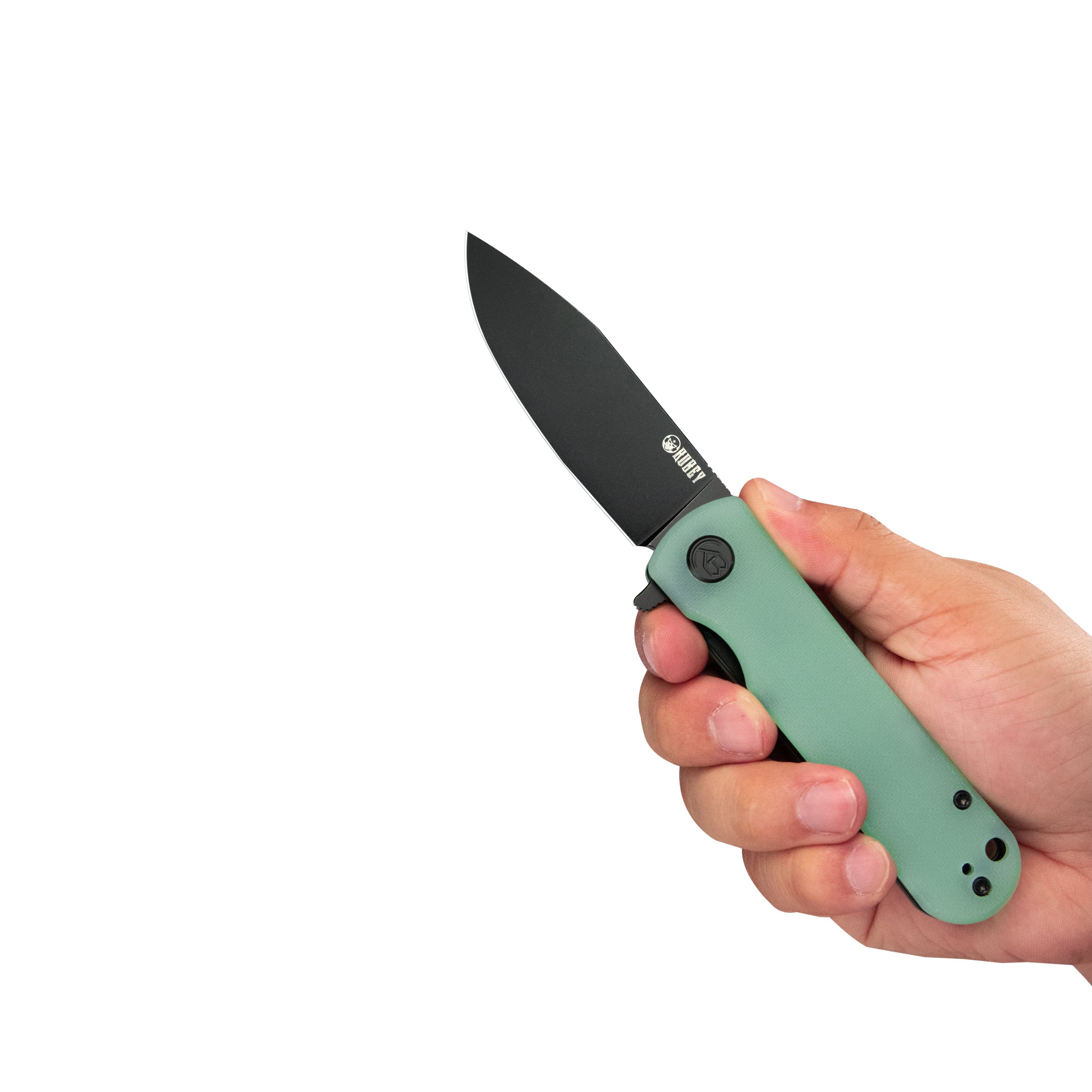 Kubey NEO Outdoor Klapptaschenmesser Jade G10 Griff 3,43" Blackwash AUS-10 KU371D