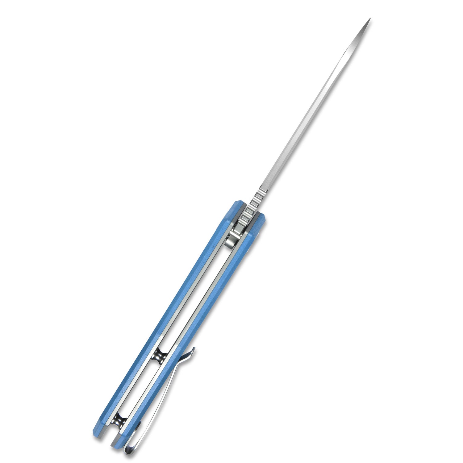 Kubey Vagrant Liner Lock Folding Knife Blue G10 Handle (3.1" Sandblast AUS-10) KU291C