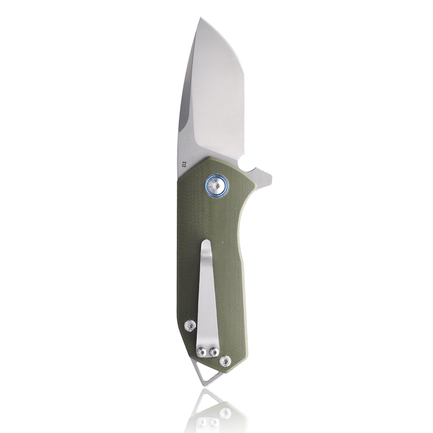 Kubey Campe Nest Liner Lock EDC Flippermesser Schwarzer G10-Griff 2,36" Sandstrahl D2 KU203B