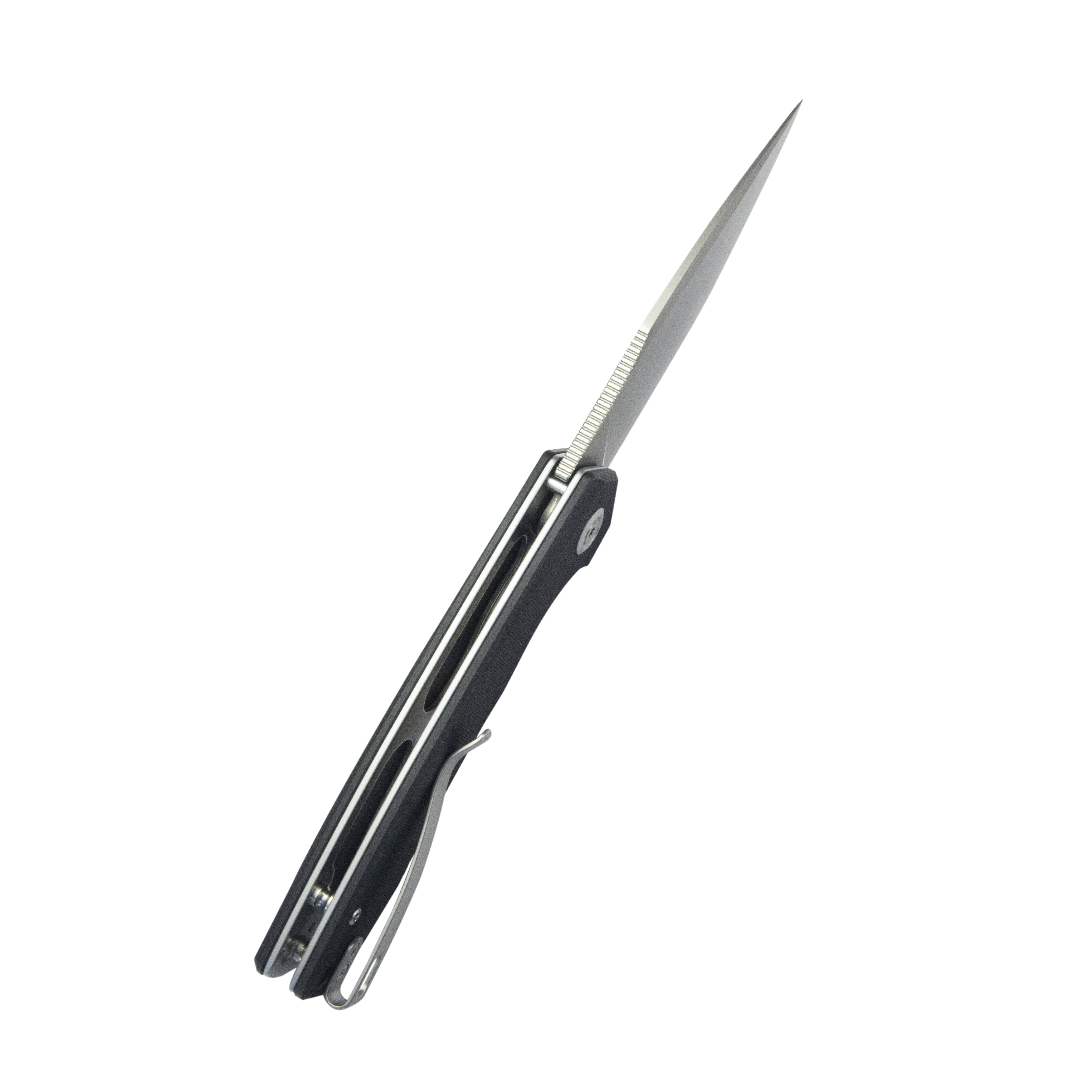 Kubey Calyce Liner Lock Flipper Folding Knife Black G10 Handle 3.27" Bead Blasted AUS-10 KU901K