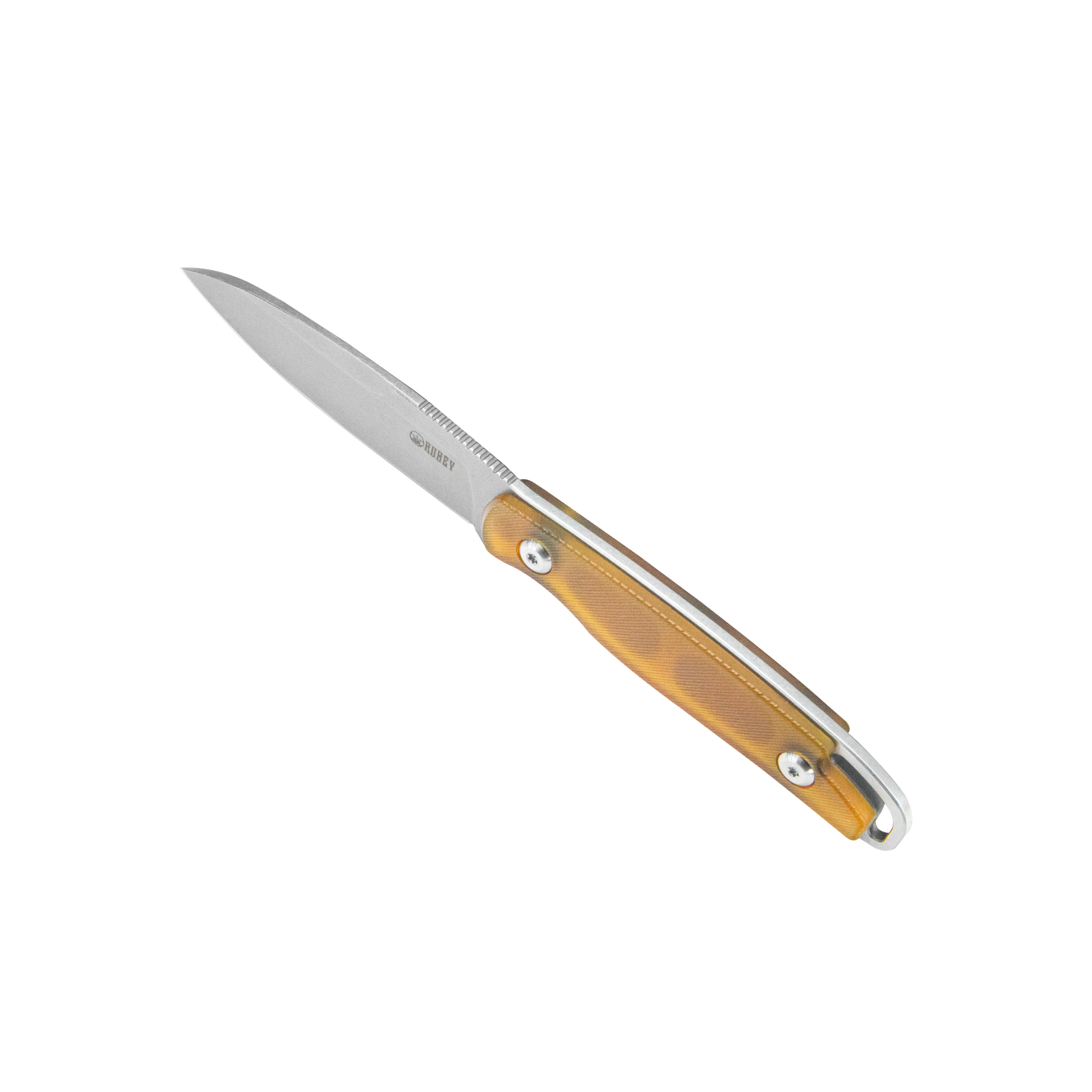 Kubey Dust Devil Outdoor Utility Knife Fixed Blade Knives Ultem 3.23'' Beadblast 14C28N KU357C