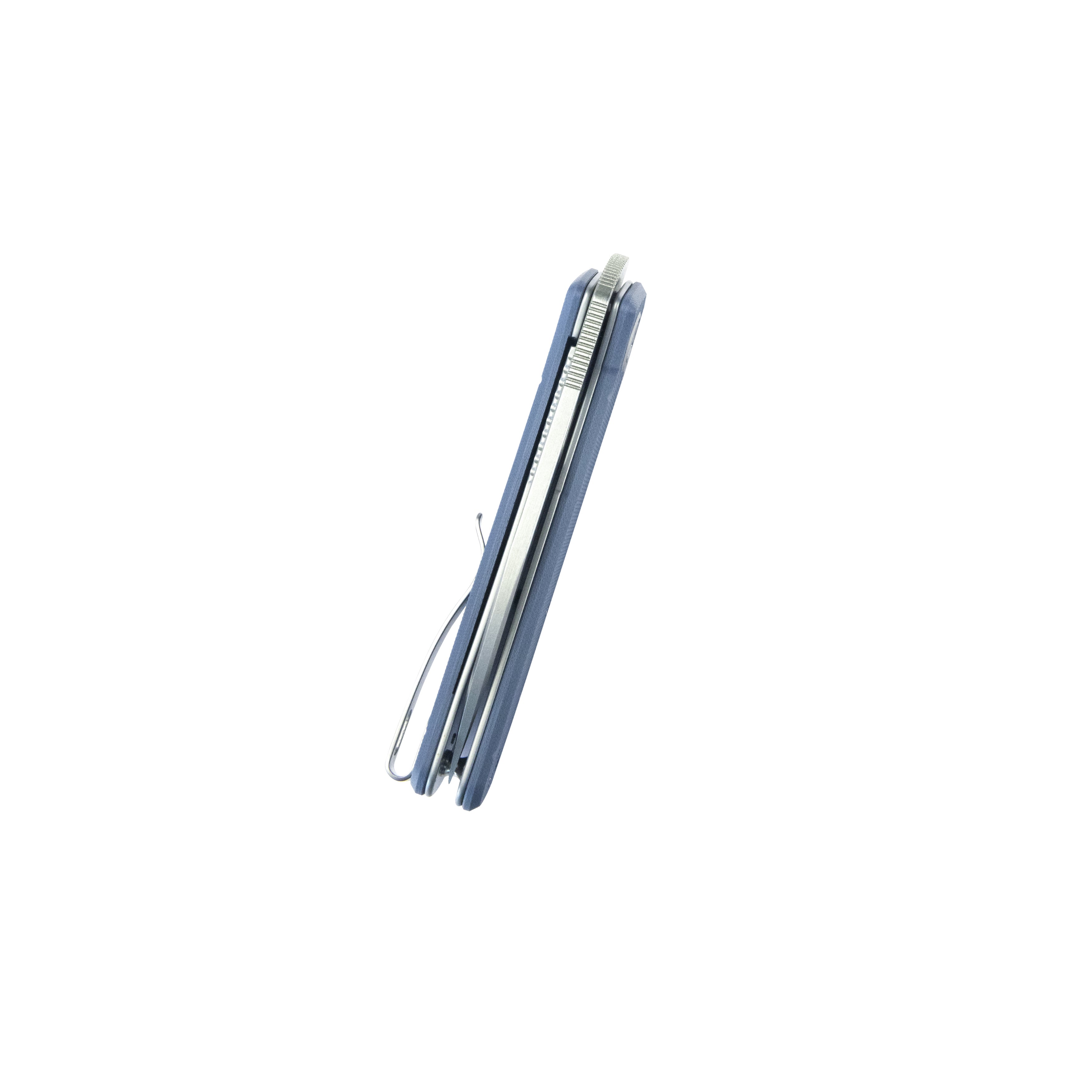 Kubey Hyde Liner Lock Folding Knife Denim Blue G10 Handle 2.95" Sand Blasted 14C28N KU2104D