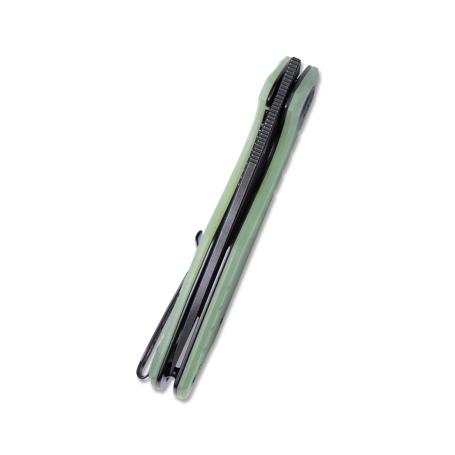 Kubey Doris Liner Lock Front Flipper Folding Knife Jade G10 Handle 3.27" Darkwashed D2 KU324B