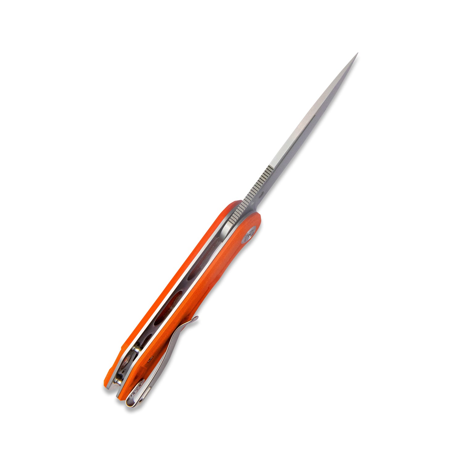 Kubey Mizo Liner Lock Flipper Folding Knife Orange G10 Handle 3.15" Bead Blast AUS-10 KU312I