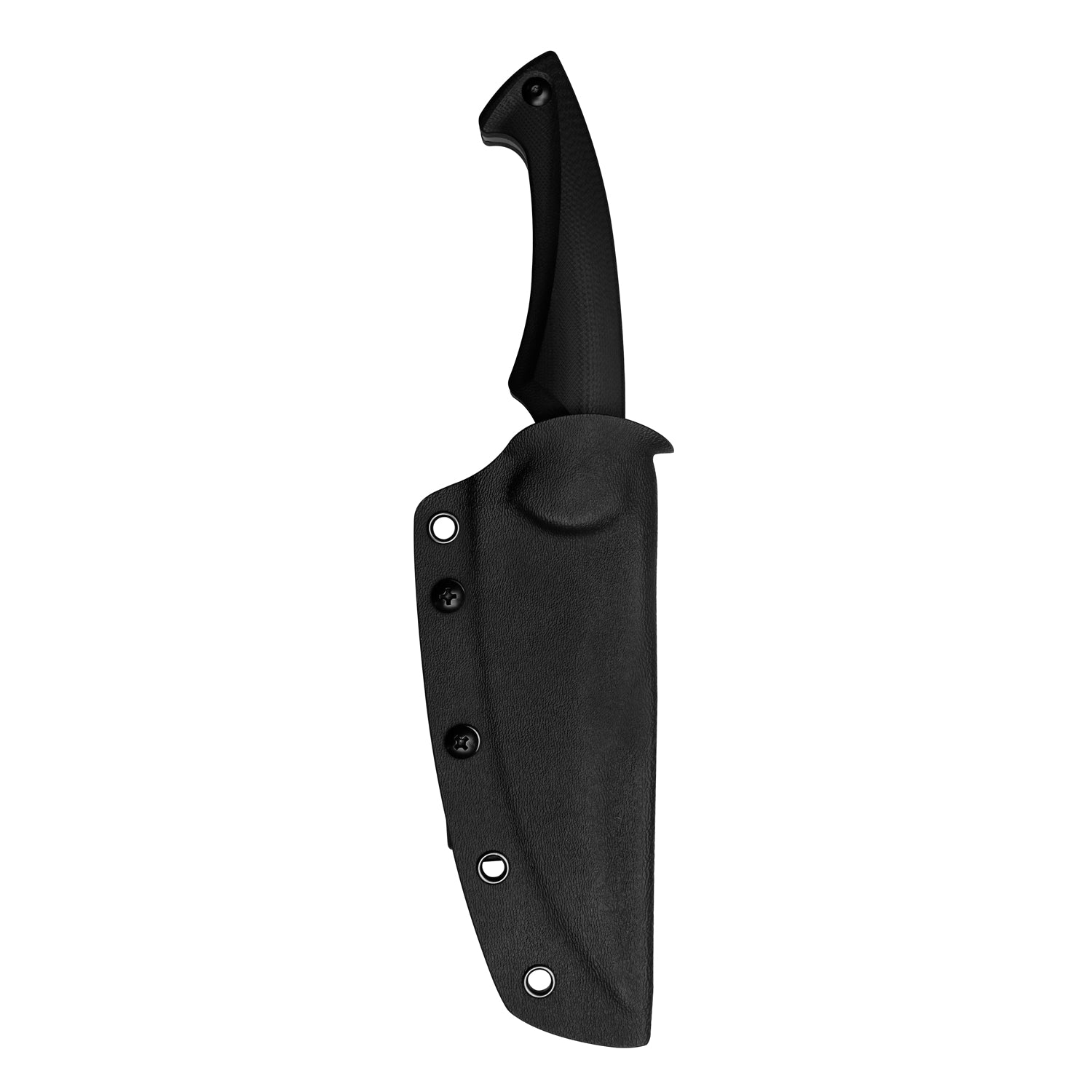 Kubey Scimitar Fixed Blade Hunting Knife G10 Handle 5.43" Black PVD Coating D2 KU231B